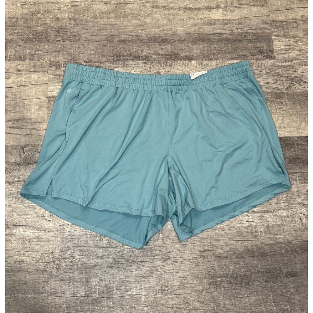 New! Xersion Womens Plus Size 2X Blue 5 Inch Athletic Running Gym Shorts NWT